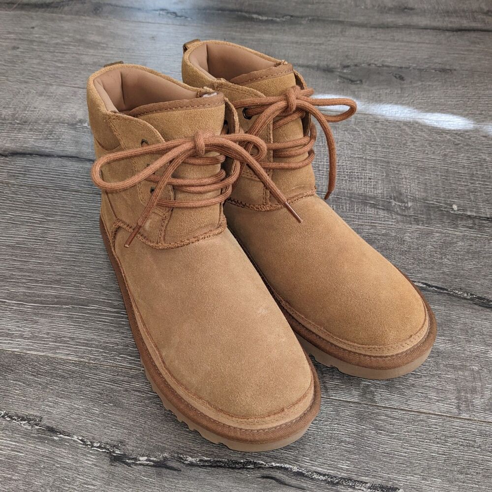 UGG Neumel Hiker Boots Women’s 9 Chestnut Suede Leather Lace Up